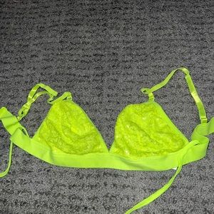 Neon green rave bralette